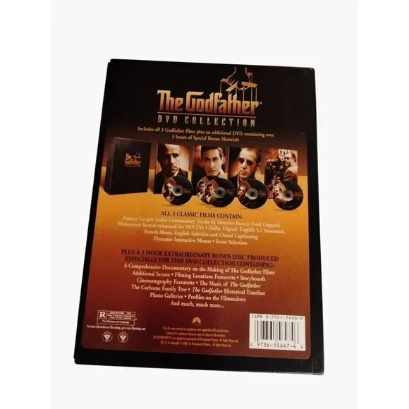 The Godfather DVD Collection Box Set Bonus Materials - Picture 2 of 16